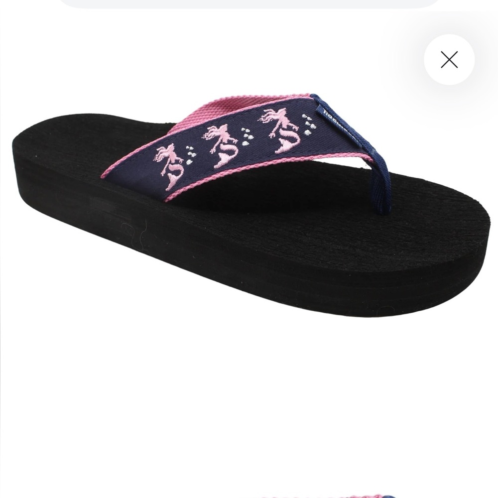 NEW Tidewater Girls Mermaid Flip Flops Size 1-2